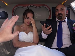 Latina bride fucks with her father-in-law in the in the matter be useful to of the limo